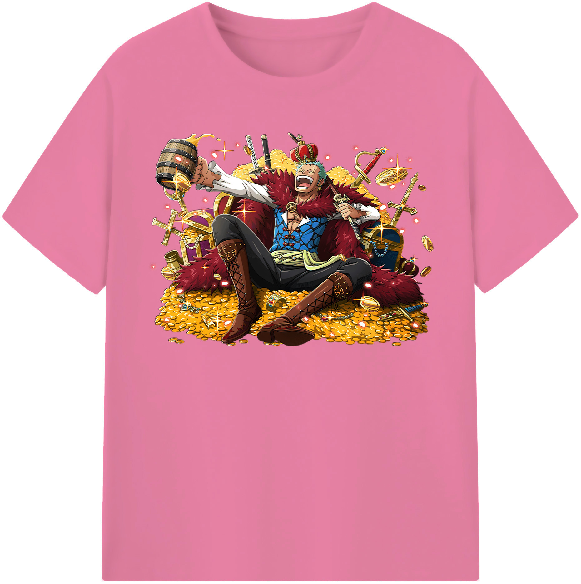 ワンピース ロロノア・ゾロ ONE PIECE Roronoa Zoro 綿100％半袖Tシャツ（フロントプリント）